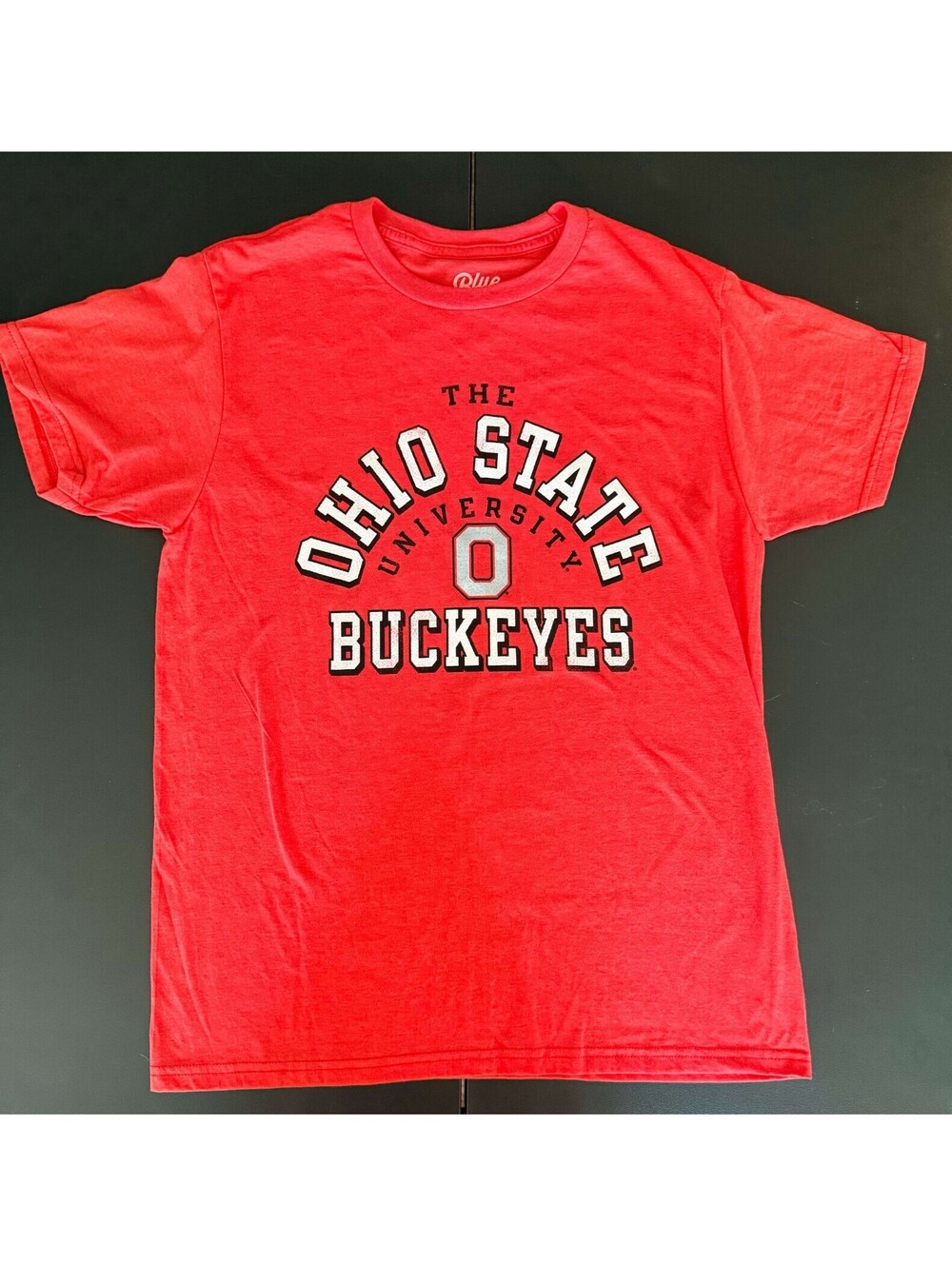 Men's NCAA Ohio State Buckeyes T Shirt Heathered Red Medium NWOT Blue 84